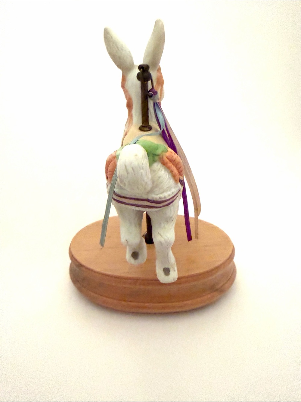Vintage Bunny Carousel Music Box Wind Up - Picture 4 of 9